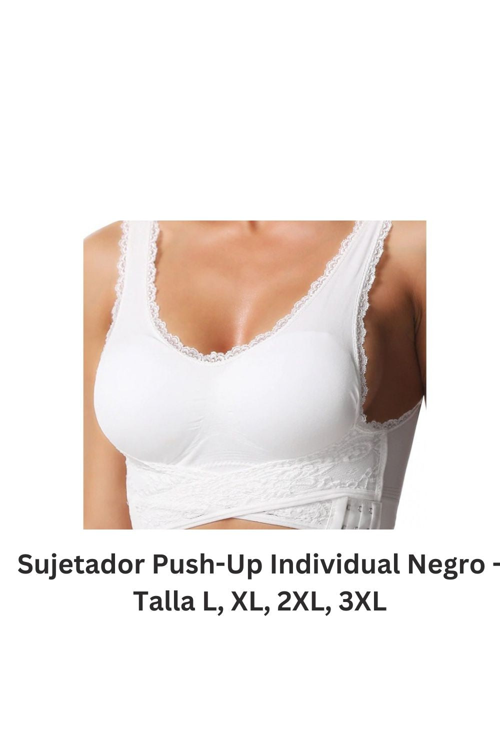 Sujetador Push-Up Individual Negro / Beige / Blanco