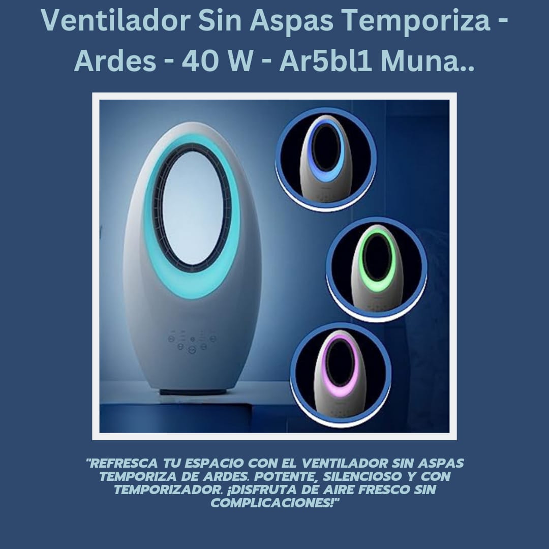 Ventilador Sin Aspas Temporiza - - 40 W - Ar5bl1 Muna