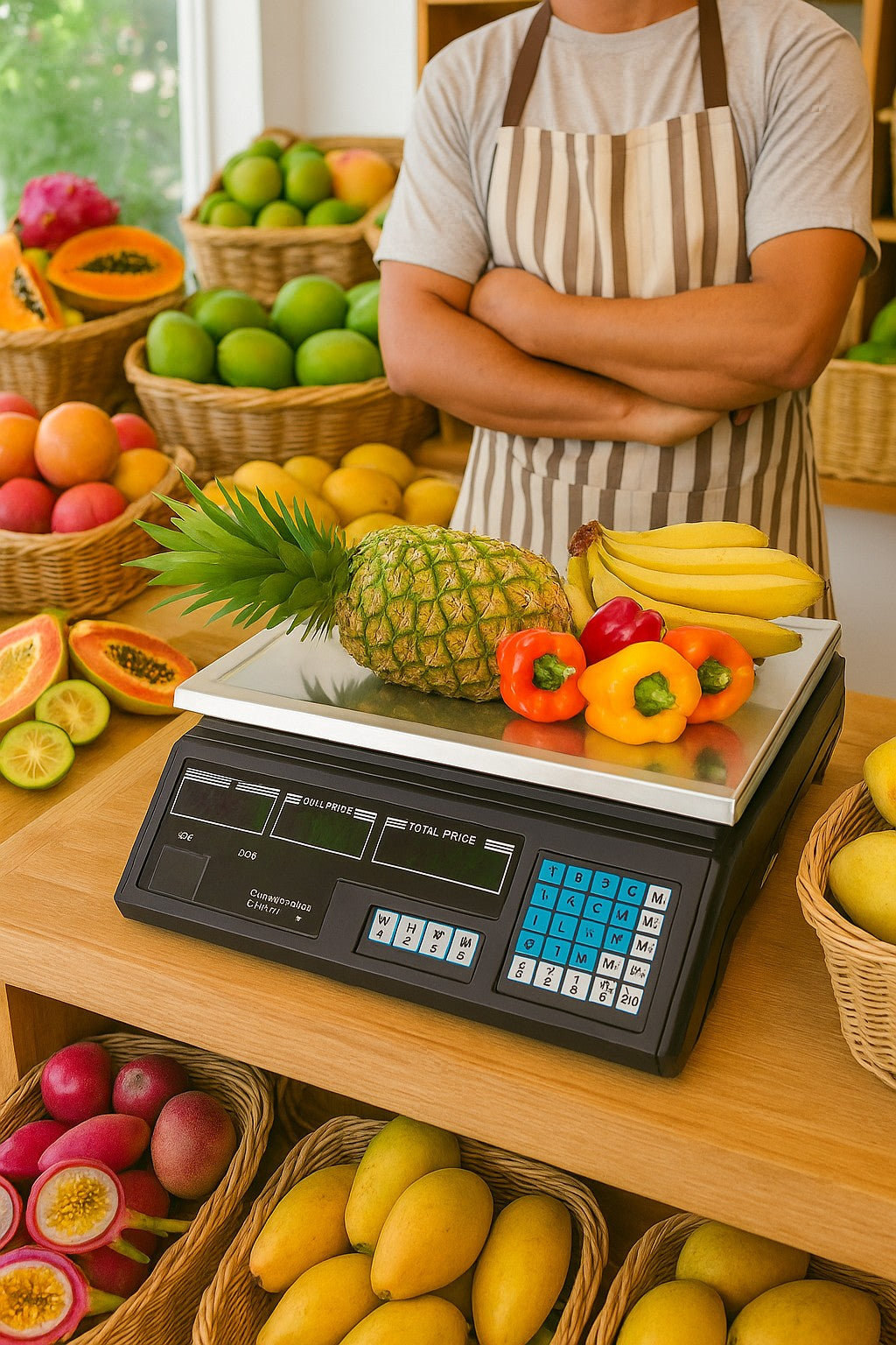 BASCULA Digital BALANZA Digital Electronica para Comercio Pesa FRUTERA 40KG BALANZA COMERCIO NORMAL