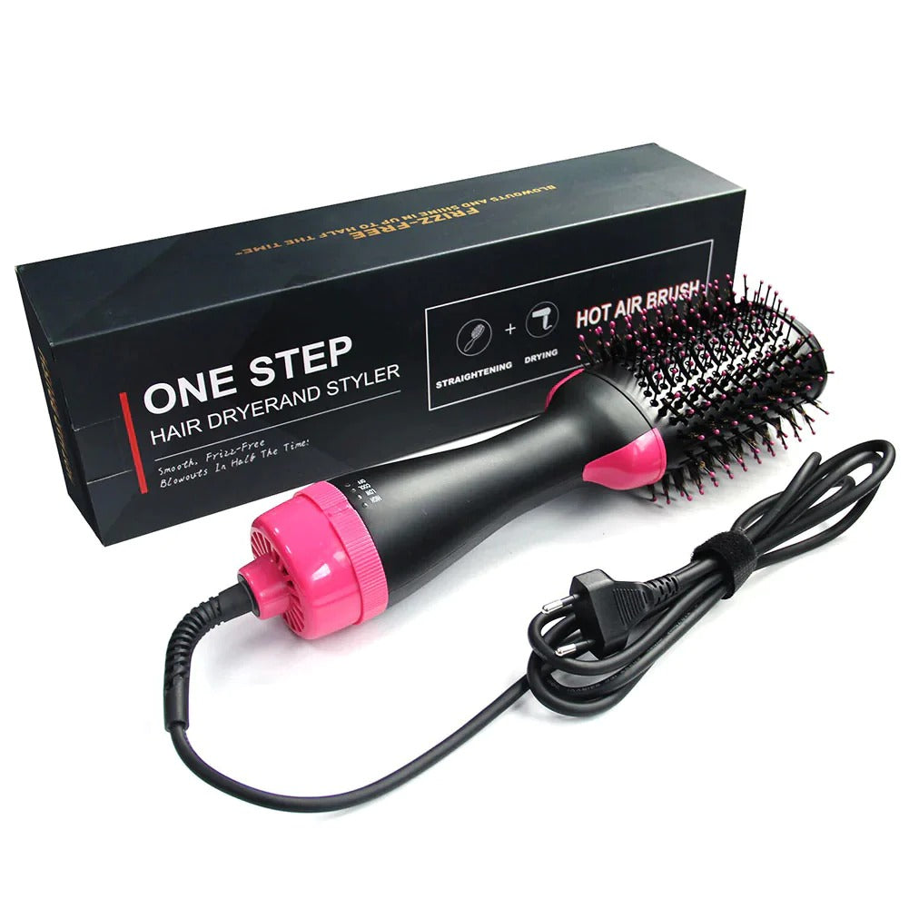 Cepillo 3 en 1 Alisador Pelo, Moldeador de Pelo, Multifunción para Secar, Alisar, Rizar y Dar Volumen al Cabello