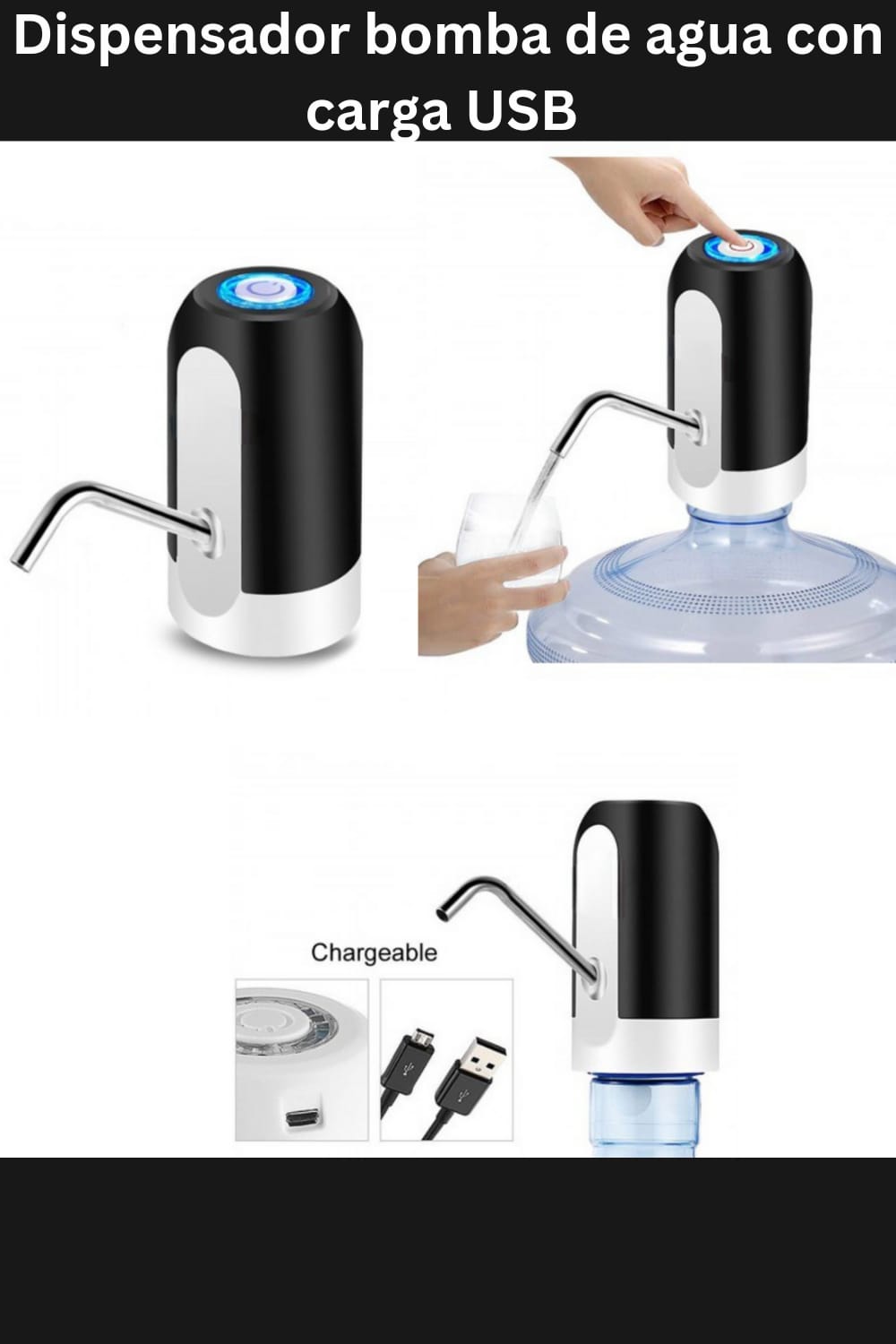 Dispensador de Agua con USB