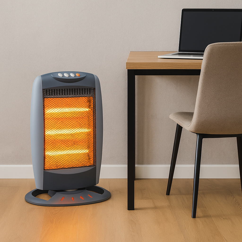 Estufa eléctrica - Style , 1200 W, 3 niveles de calor, 3 barras, Protección sobrecalentamiento, Gris