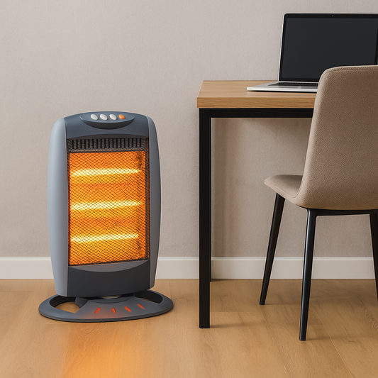 Estufa eléctrica - Style , 1200 W, 3 niveles de calor, 3 barras, Protección sobrecalentamiento, Gris