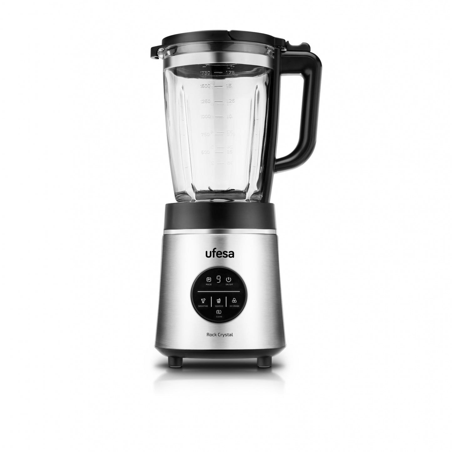 Batidora vaso Rock Crystal 1.75L 1800W, Digital, Cuchilla acero inoxidable, Función PULSE, 9 - Velocidades.