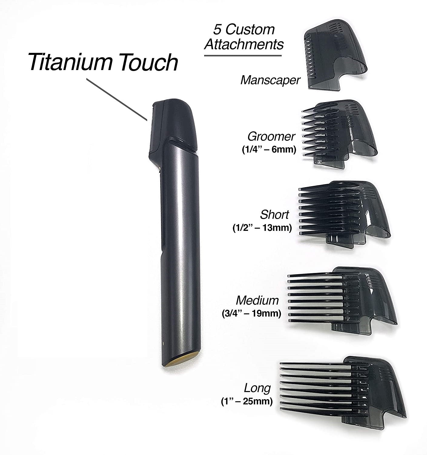 Titanium Touch , herramienta de corte de cabello iluminada y peluquería corporal